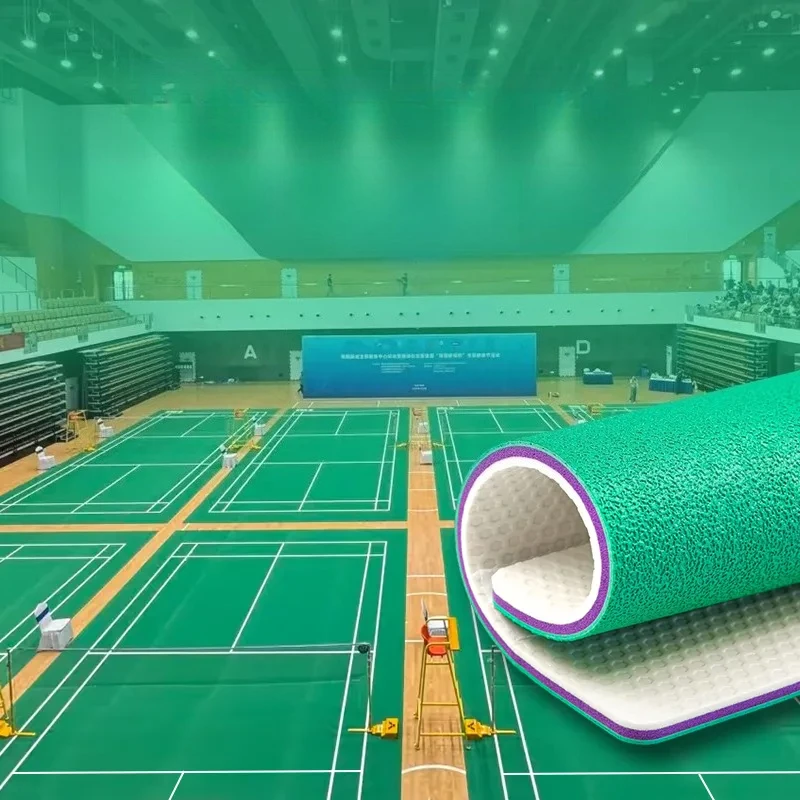 Outdoor Sports Hall - พื้นพลาสติกสำหรับแบดมินตันในร่มและกลางแจ้ง พื้นพลาสติกพีวีซีชนิดพิเศษสำหรับกีฬา พื้นกีฬาสำหรับสนามวอลเลย์บอลในร่ม Peak Arena