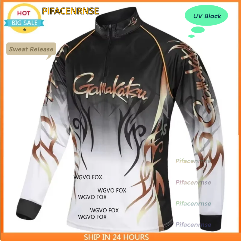 Outdoor Sport Clothing Brands - เสื้อตกปลาแบรนด์ใหม่ เสื้อกีฬากลางแจ้ง แห้งเร็ว เสื้อผ้าตกปลาผู้ชาย ไซส์ใหญ่ ป้องกันรังสียูวี