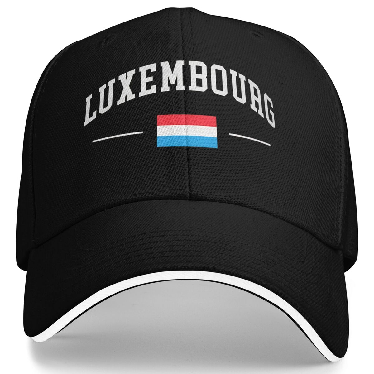 Outdoor Sport Luxembourg - หมวกเบสบอลลำลองลายธงชาติลักเซมเบิร์ก หมวกทรัคเกอร์สำหรับฤดูใบไม้ผลิ ปรับขนาดได้ เหมาะสำหรับกิจกรรมกลางแจ้ง หมวกฮิปฮอป หมวกเบสบอลตลกๆ