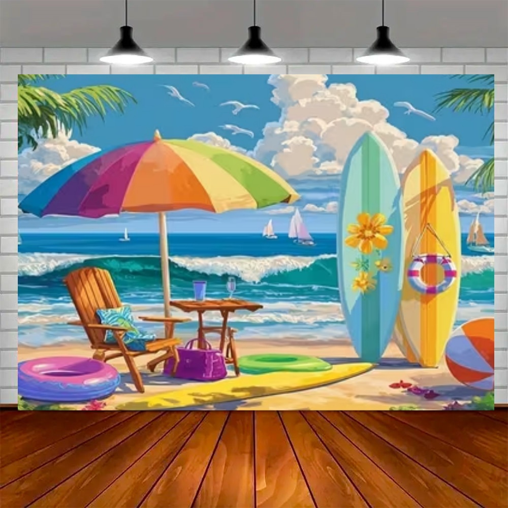 ฤดูร้อน ธีมกระดานโต้คลื่น ฉากห - Outdoor Sport Background บทวิจารณ์และราคา