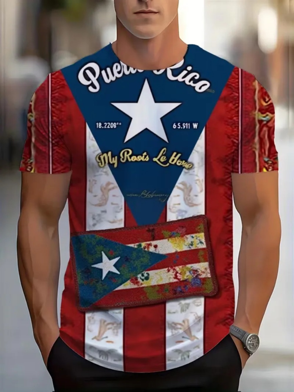 เสื้อยืดพิมพ์ลายธงชาติเปอร์โตร - Outdoor Sport Club บทวิจารณ์และราคา