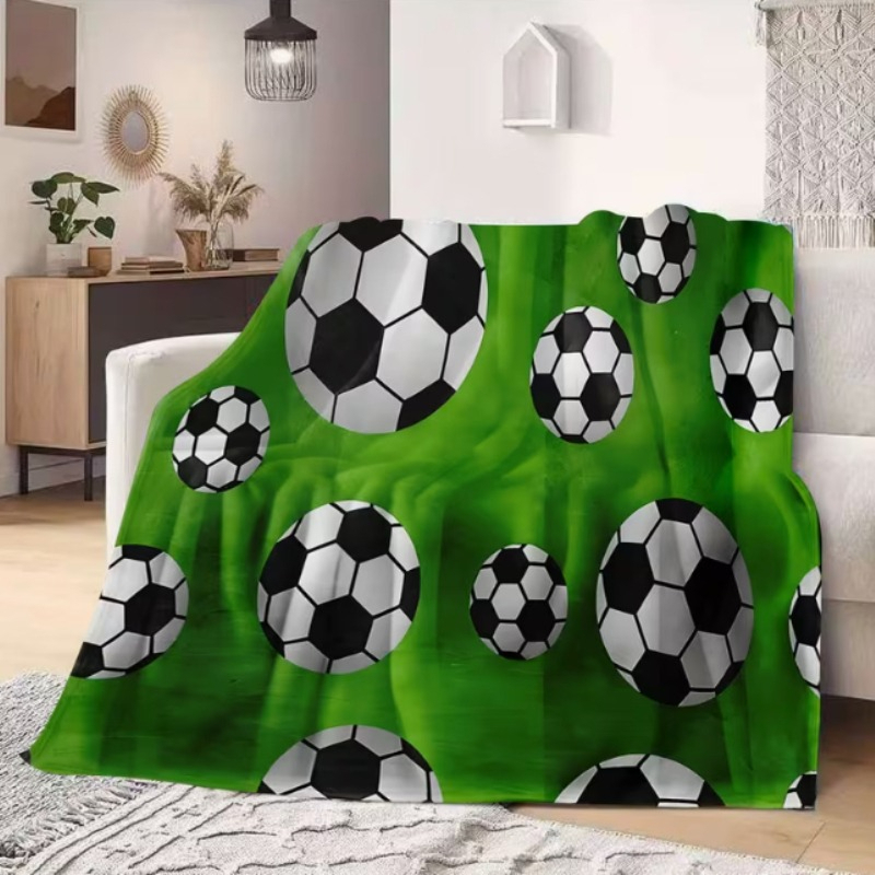 ผ้าห่มนุ่มสบายพิมพ์ลายฟุตบอลสี - Outdoor Sport Background บทวิจารณ์และราคา