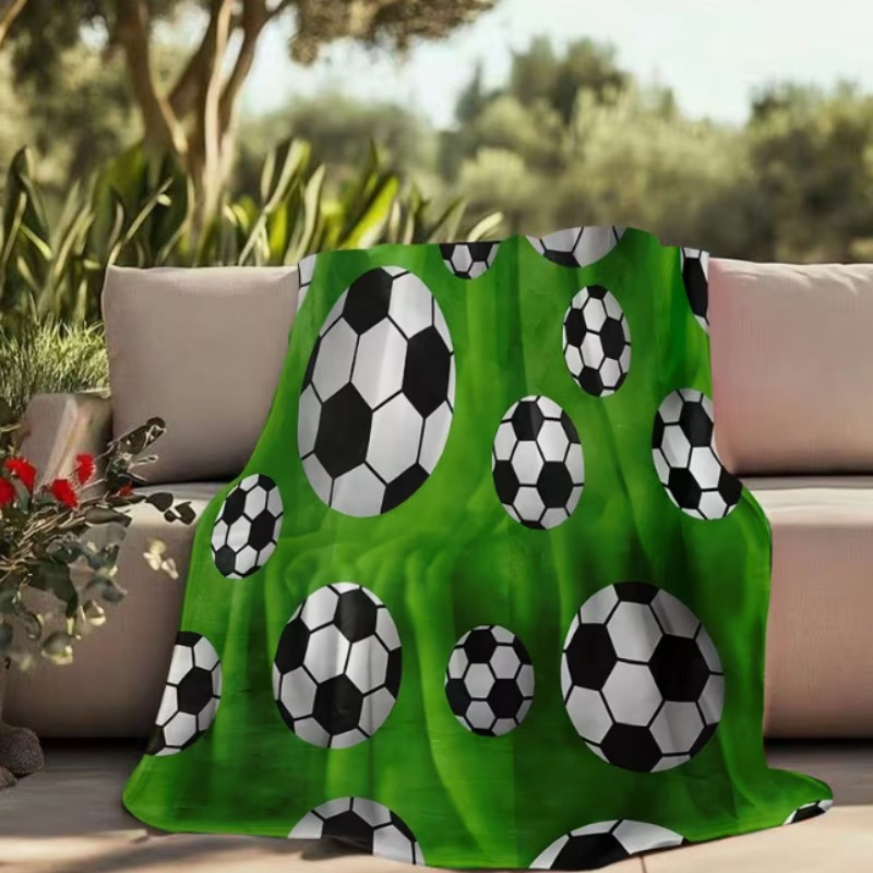 ผ้าห่มนุ่มสบายพิมพ์ลายฟุตบอลสี - Outdoor Sport Background บทวิจารณ์และราคา